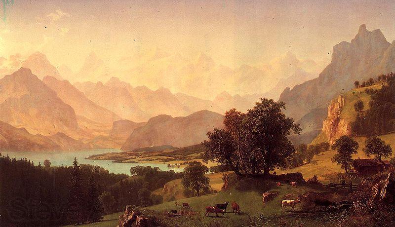 Albert Bierstadt Bernese Alps, oil on canvas France oil painting art
